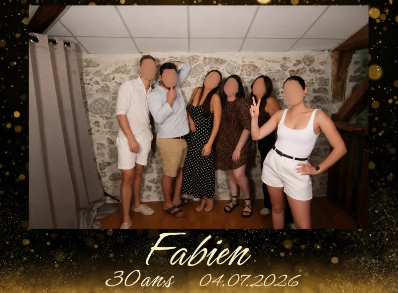 Cadre pour location photobooth pour un anniversaire 30ans à La Séguinière à côté de Cholet